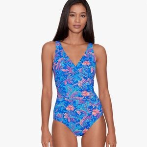 New Ralph Lauren Summer Paisley Twist
Over-the-Shoulder One-Piece